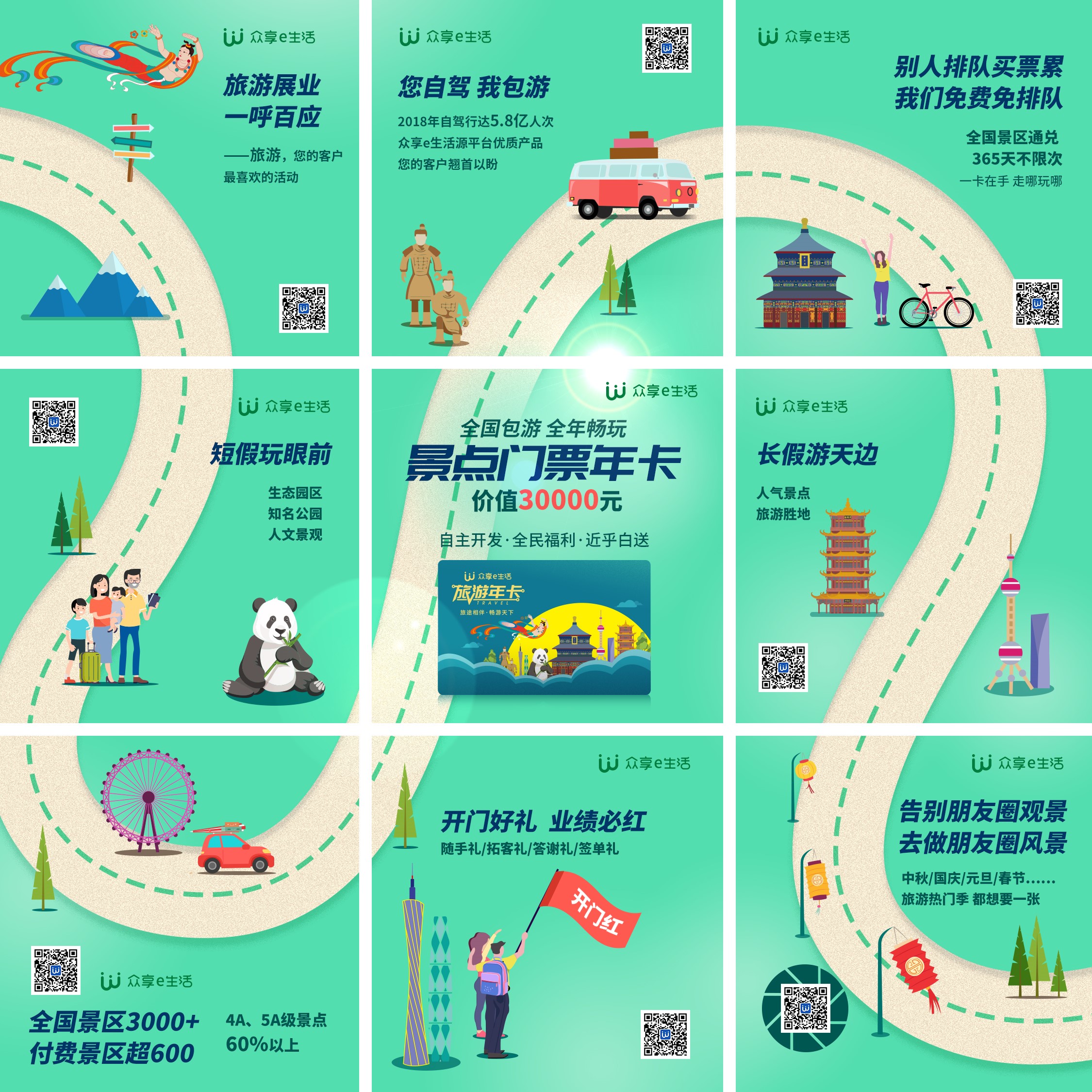 旅游年卡产品海报